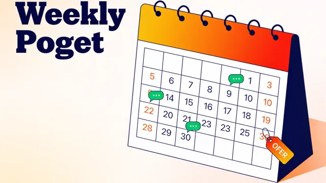 Calendário semanal de envio de ofertas do supermercado