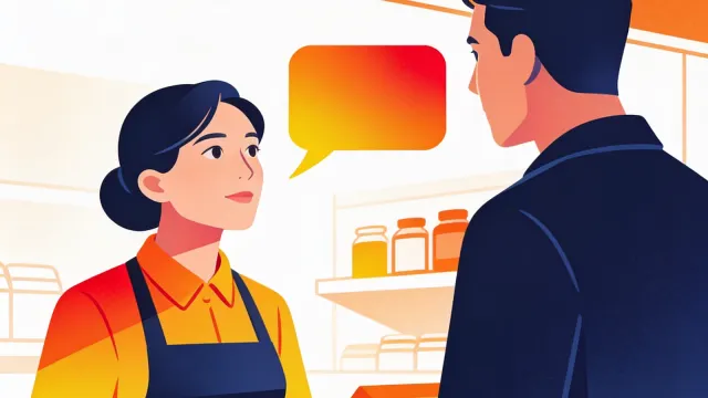 Atendente ouvindo a reclamação de um cliente com atenção